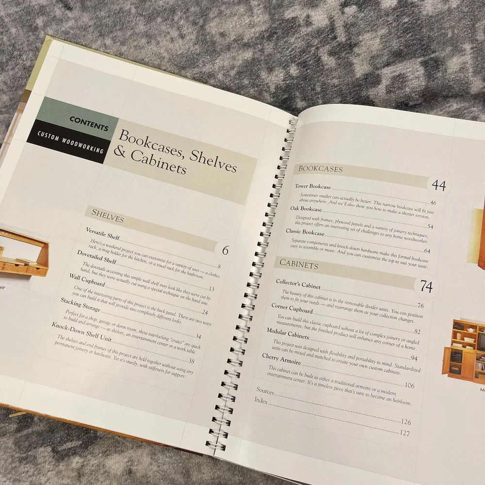 Woodsmith Bookcases Shelves & Cabinets Custom Woodworking Book DIY‎ Plans Guide